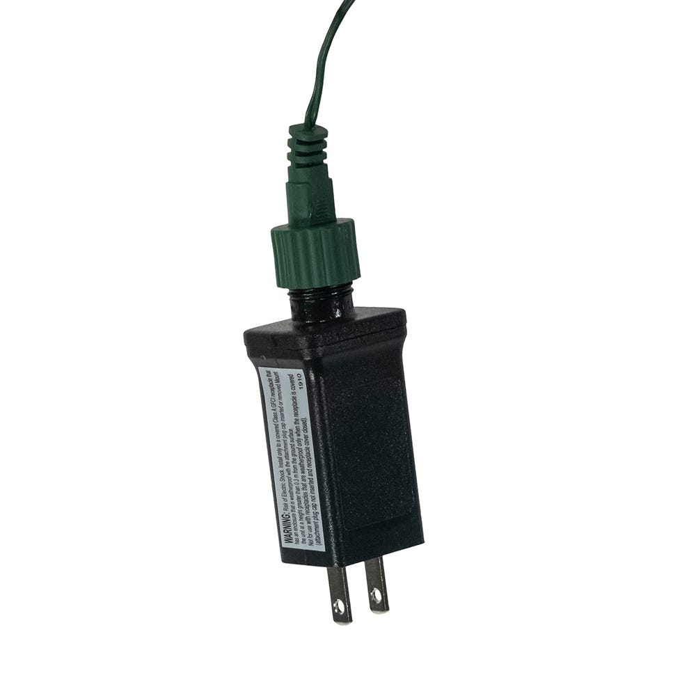 Kurt Adler 75-Light Cluster Burst Classic White Superbright LED Light Set with Green Wire